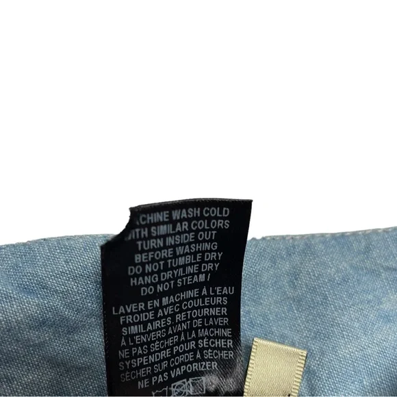 Hellessy | Wide Leg Flare Pants in Vintage Blue Chambray 4 - Picture 8 of 8